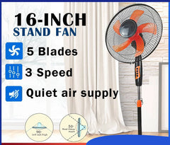 Set of 2 Electric Standing Fan 16
