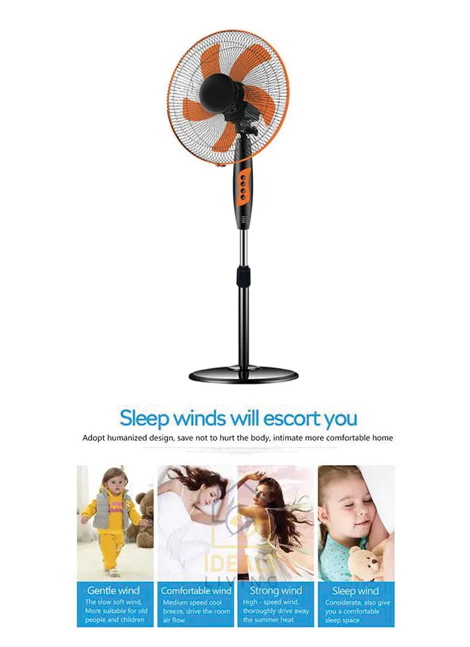Set of 2 Electric Standing Fan 16