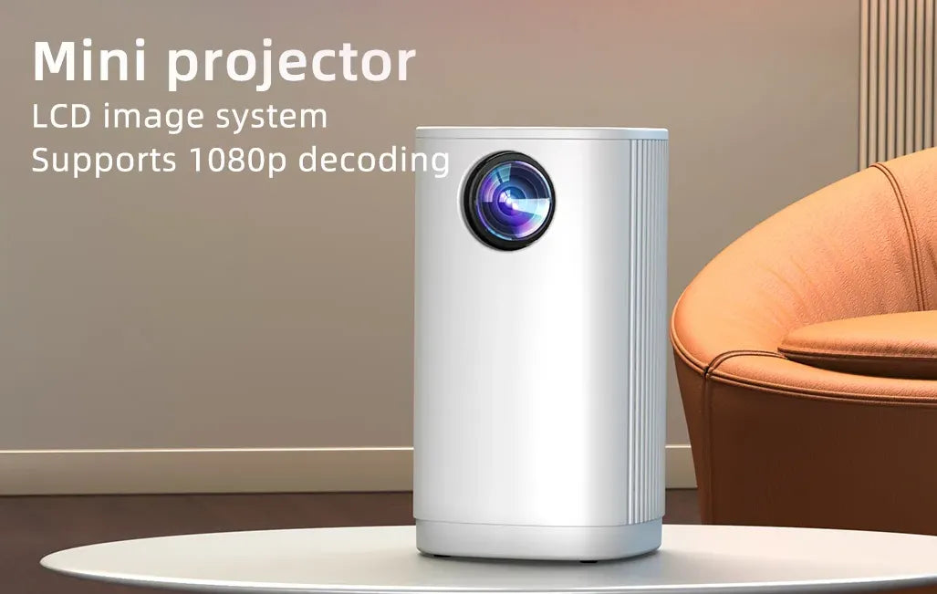 Smart Mini LED FHD Projector with Miracast, Airplay, DLNA & WiFi Connectivity with Built-in Audio