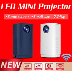 Smart Mini LED FHD Projector with Miracast, Airplay, DLNA & WiFi Connectivity with Built-in Audio