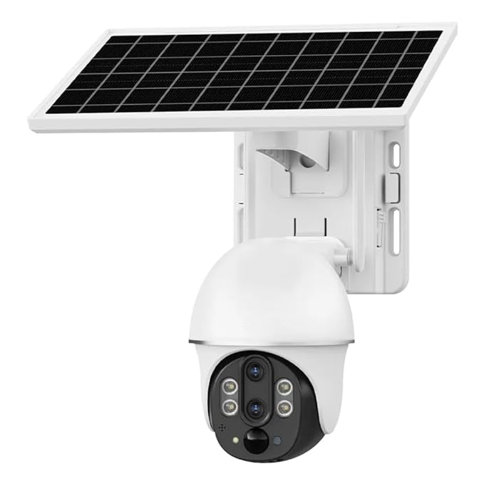 4G Solar-Powered 2MP Outdoor PTZ Camera with Dual Lens, Night Vision and PIR Detection