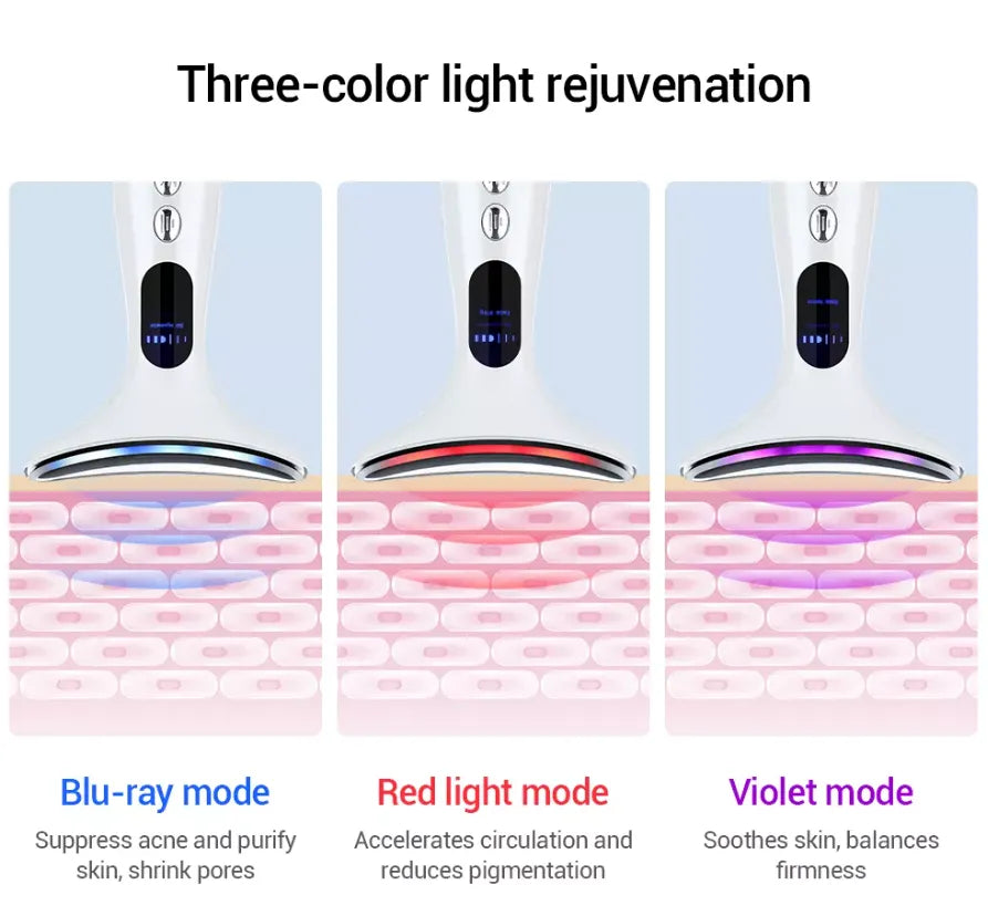 EMS Neck Skin Tightening & Face Lifting Beauty Therapy Massager - Anti Wrinkle & Rejuvenating