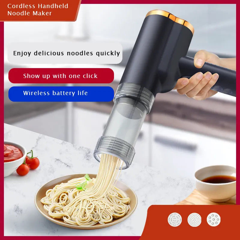 Automatic Cordless Handheld Noodle Maker Machine with Multiple Moulds