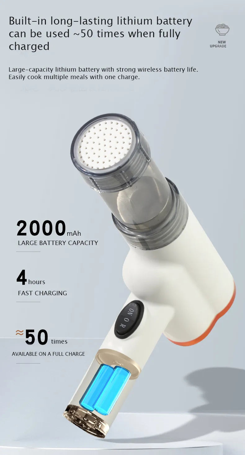 Automatic Cordless Handheld Noodle Maker Machine with Multiple Moulds