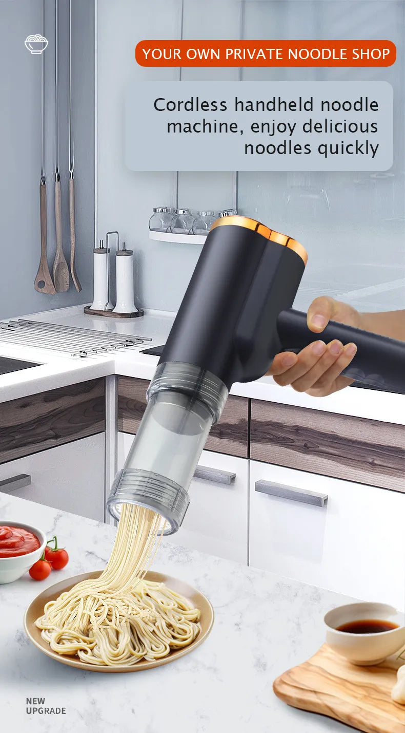 Automatic Cordless Handheld Noodle Maker Machine with Multiple Moulds