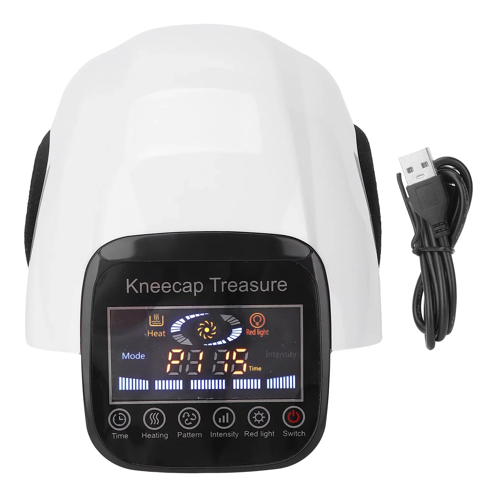 Portable Wireless Knee Joint Massager with Electric Heating for Pain Relief - Rechargeable