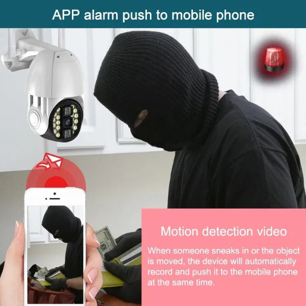 Q20 Outdoor WiFi Camera - Remotely Operable, Wireless, Waterproof with Night Visioned, Motion Detect