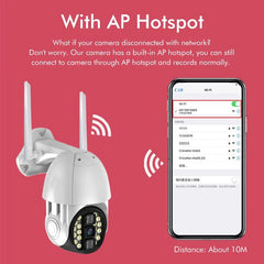 Q20 Outdoor WiFi Camera - Remotely Operable, Wireless, Waterproof with Night Visioned, Motion Detect