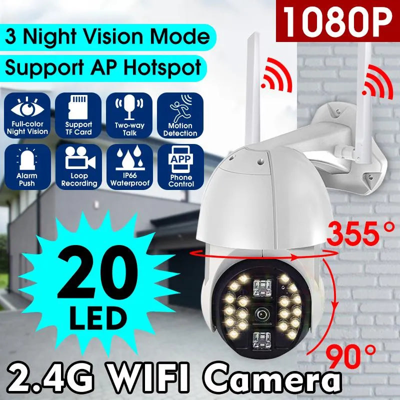 Q20 Outdoor WiFi Camera - Remotely Operable, Wireless, Waterproof with Night Visioned, Motion Detect