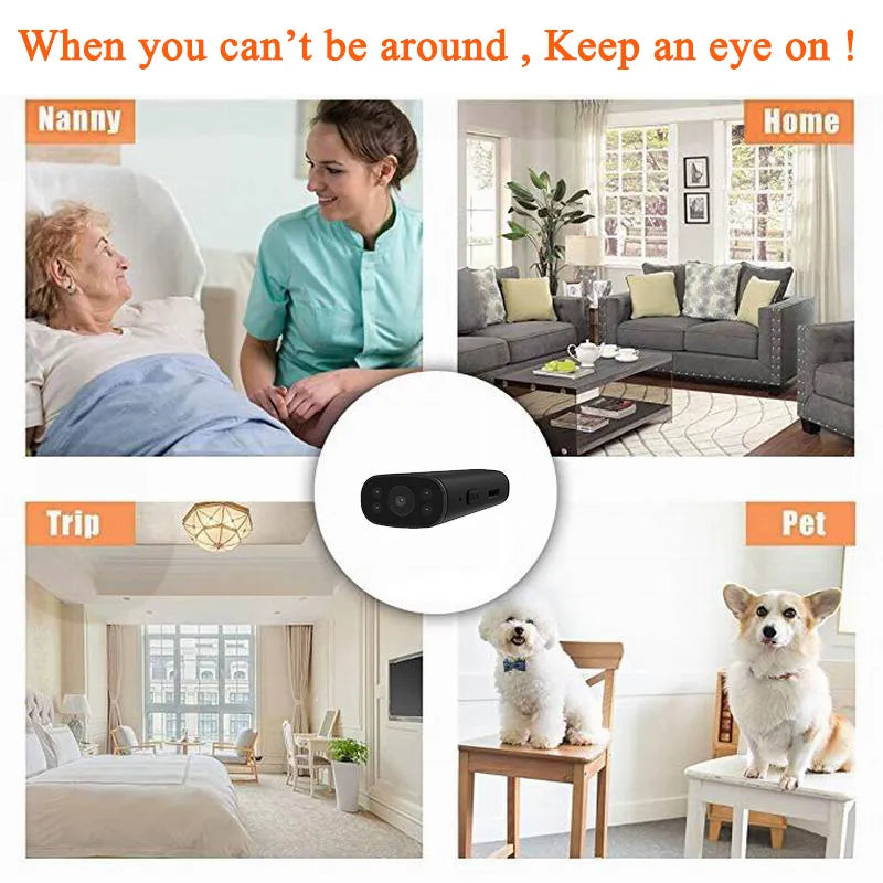 Micro Sized Discreet Security Camera with Real Time Audio and Motion Detection