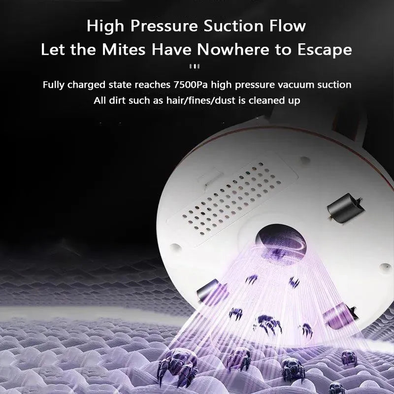 3-in-1 Portable Wireless Dust Mite Removing Vacuum Cleaner with UV Sterilisation
