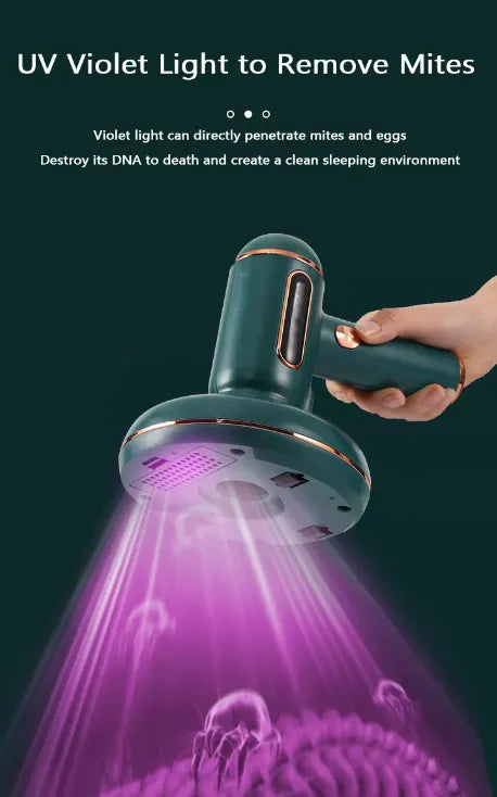 3-in-1 Portable Wireless Dust Mite Removing Vacuum Cleaner with UV Sterilisation