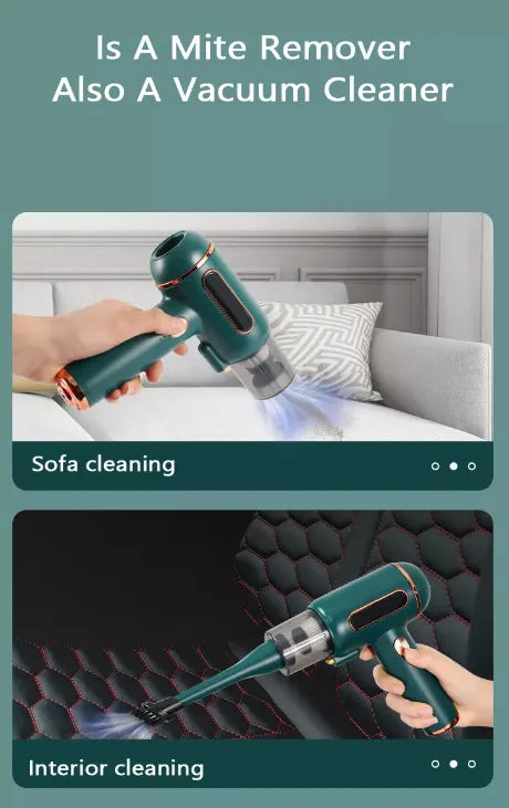 3-in-1 Portable Wireless Dust Mite Removing Vacuum Cleaner with UV Sterilisation