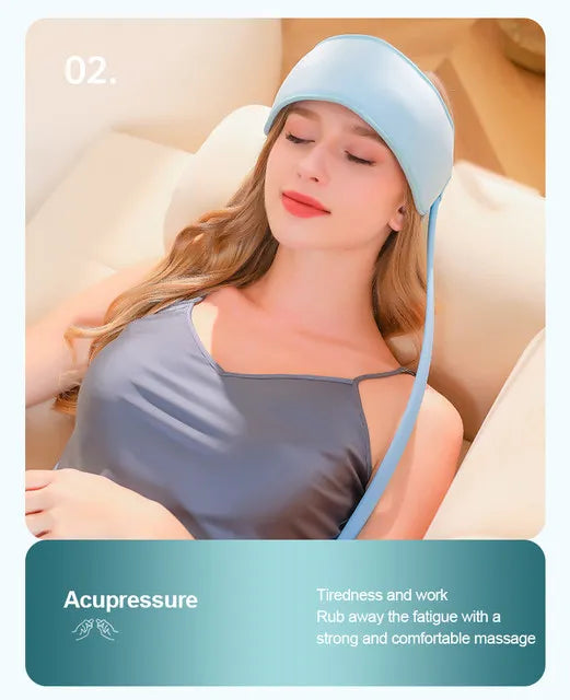 Intelligent 360° Head Massager with AcuPressure Kneading, Airbag Circulation and Hot Compress Technology