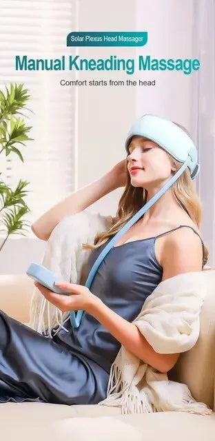 Intelligent 360° Head Massager with AcuPressure Kneading, Airbag Circulation and Hot Compress Technology