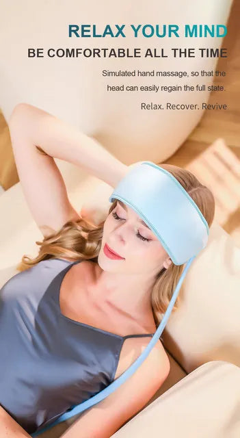 Intelligent 360° Head Massager with AcuPressure Kneading, Airbag Circulation and Hot Compress Technology