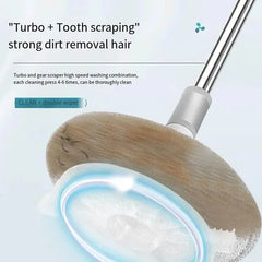 Single Bucket 360° Auto Spin Mop with Handle - Microfiber Pad, Separate Water and Uniform Cleaning &