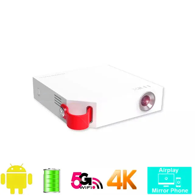 Smart Mini Anywhere Display Projector with Tripod Stand, Remote, Apple & Android 2.4/ 5Ghz Wifi Conn