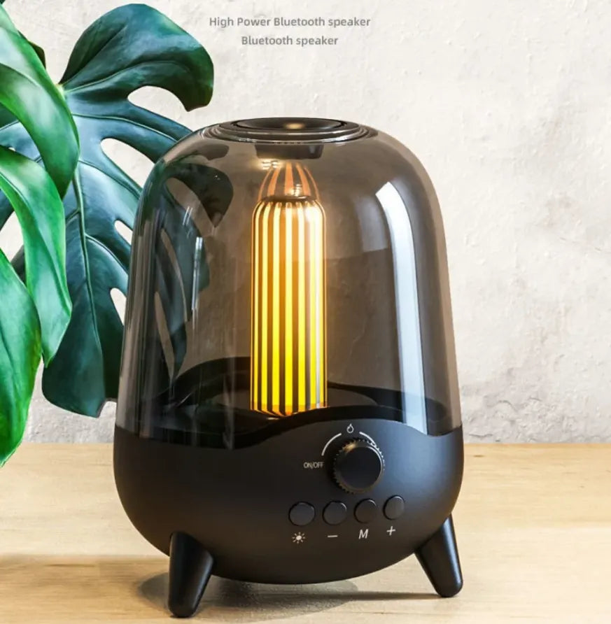 Elegant Portable HD Loud Stereo Bluetooth Speaker with Night Light