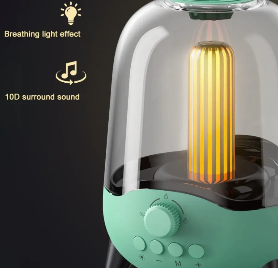 Elegant Portable HD Loud Stereo Bluetooth Speaker with Night Light
