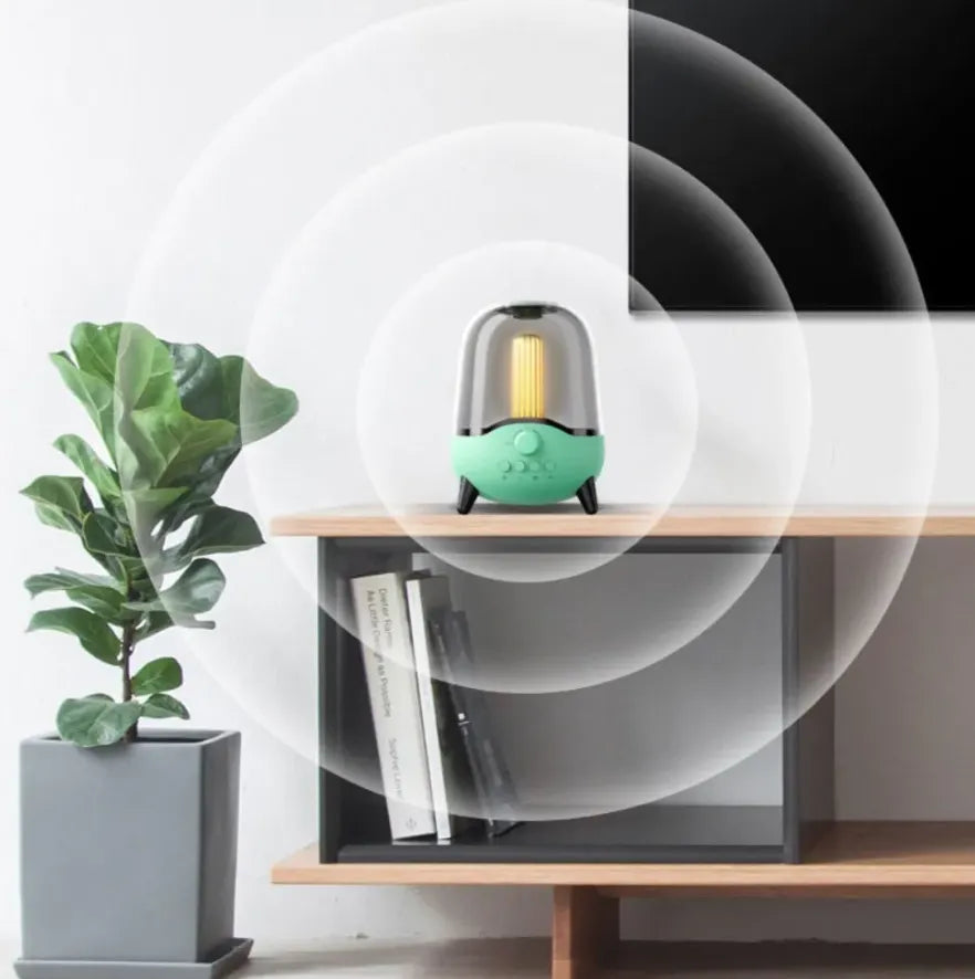 Elegant Portable HD Loud Stereo Bluetooth Speaker with Night Light