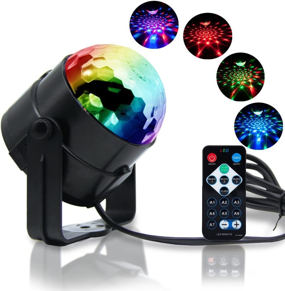 DJ LED Crystal Colorful Disco Party Light Strobe
