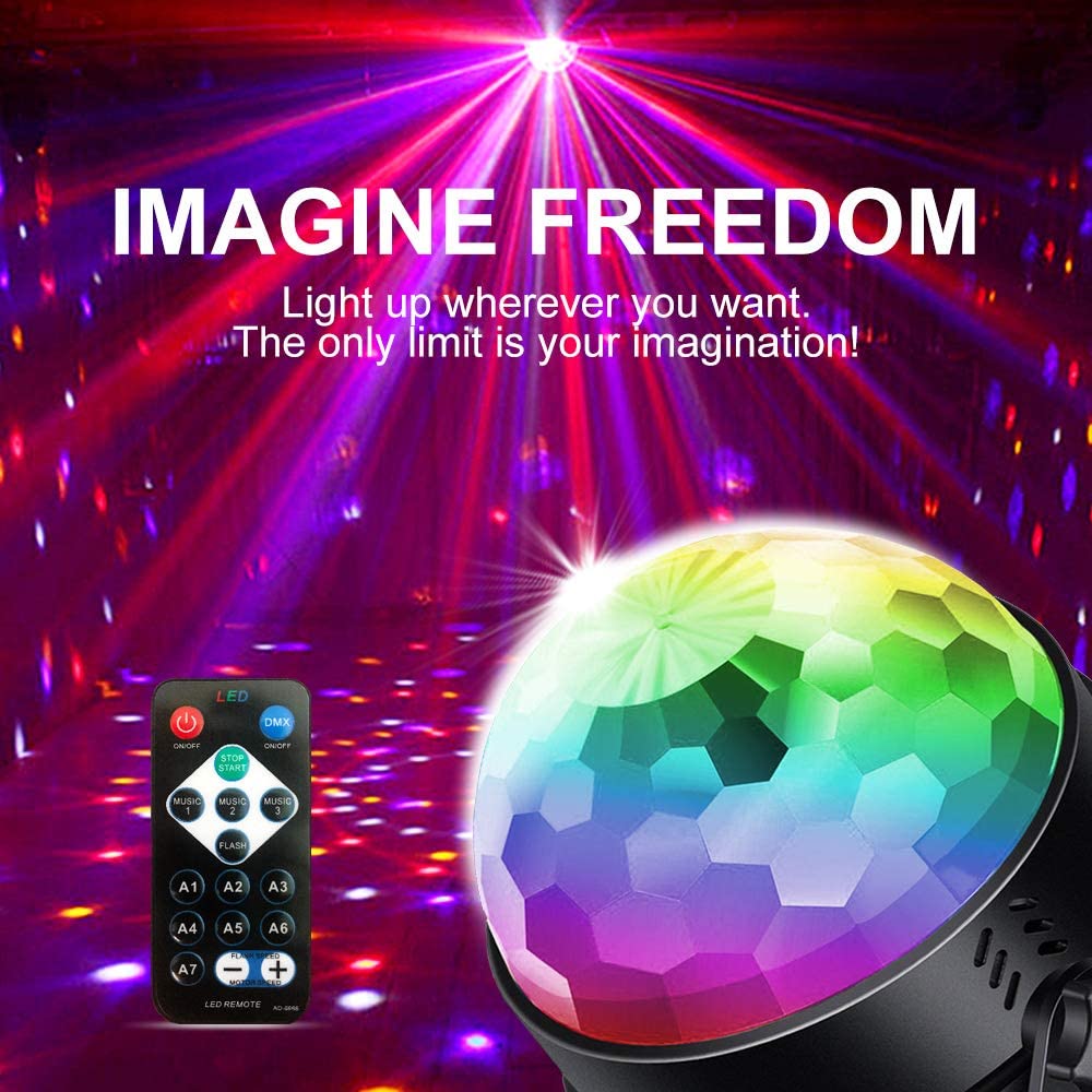 DJ LED Crystal Colorful Disco Party Light Strobe