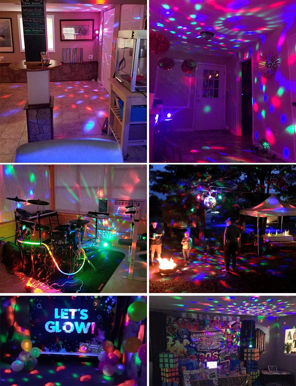 DJ LED Crystal Colorful Disco Party Light Strobe