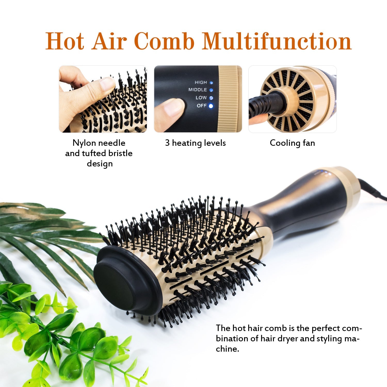 MAC Styler One-Step Hair Styling Hot Air Brush with Ionic Technology - 1000W