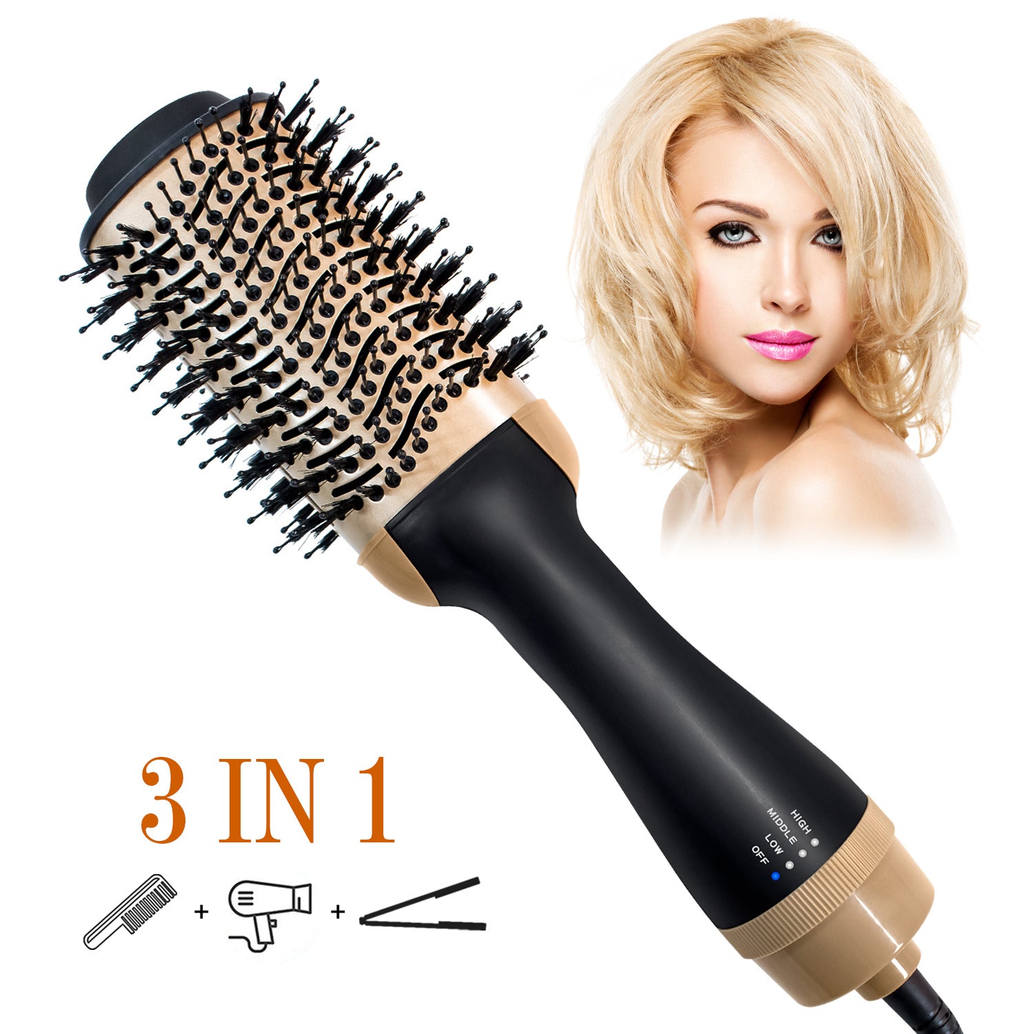 MAC Styler One-Step Hair Styling Hot Air Brush with Ionic Technology - 1000W