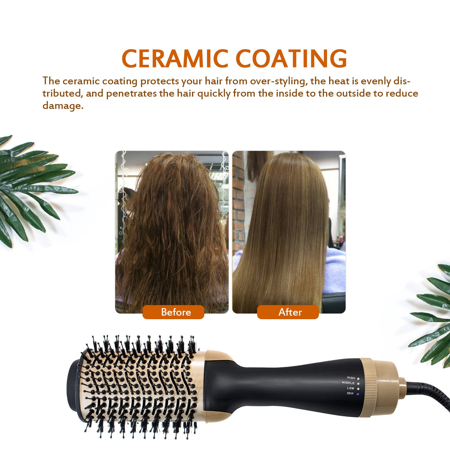 MAC Styler One-Step Hair Styling Hot Air Brush with Ionic Technology - 1000W