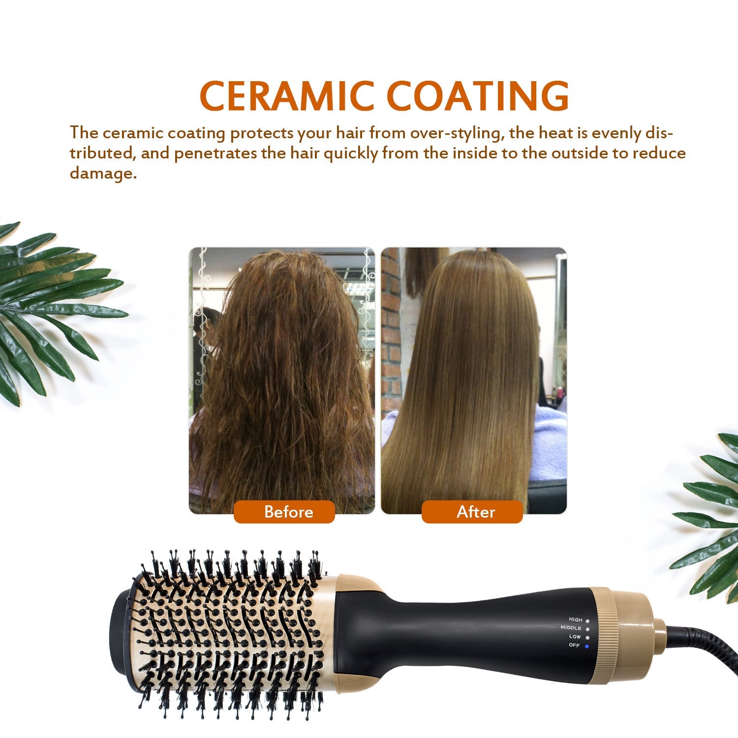 MAC Styler One-Step Hair Styling Hot Air Brush with Ionic Technology - 1000W
