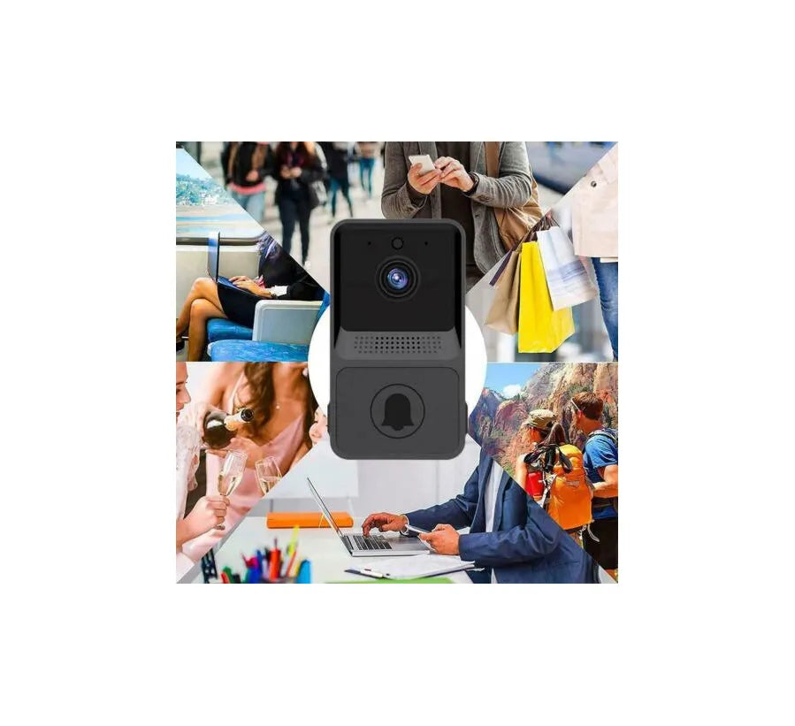 Smart Wireless Mini Security Doorbell Camera with Two Way Audio | High Resolution | Night Vision