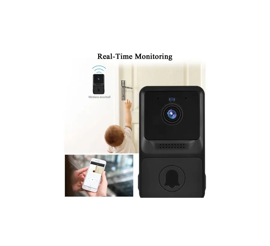 Smart Wireless Mini Security Doorbell Camera with Two Way Audio | High Resolution | Night Vision