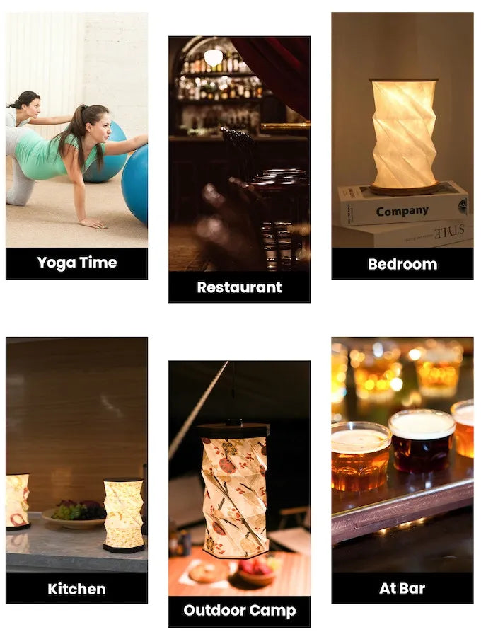 Elegant Foldable Paper Lamp LED Night Light