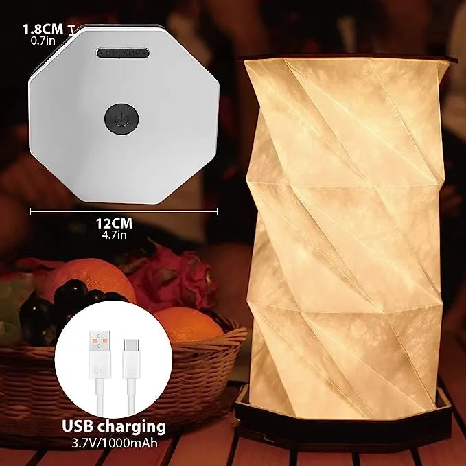 Elegant Foldable Paper Lamp LED Night Light