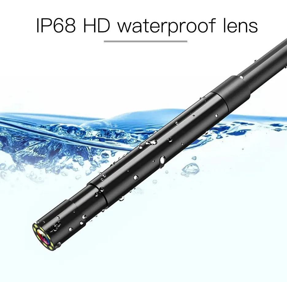 Waterproof Industrial Endoscope Borescope Camera with 2.8-inch LCD Display, 10 Meter Cable and Adjus