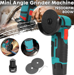 Powerful 12V Portable Mini Cordless Angle Grinder with Brushless Motor, Spindle Lock, Rechargeable