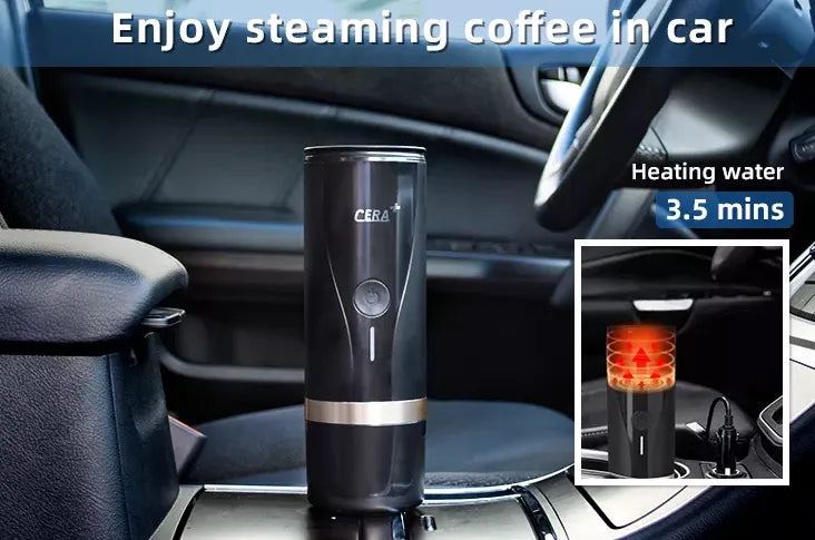 Cera+ 2 in 1 Portable Rechargeable Espresso Coffee Maker Machine - 100ml with One Touch Operation