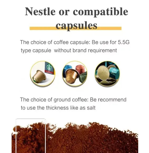Cera+ 2 in 1 Portable Rechargeable Espresso Coffee Maker Machine - 100ml with One Touch Operation