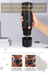 Cera+ 2 in 1 Portable Rechargeable Espresso Coffee Maker Machine - 100ml with One Touch Operation