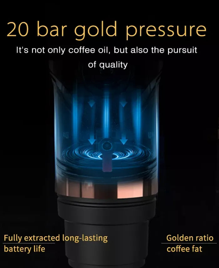 Cera+ 2 in 1 Portable Rechargeable Espresso Coffee Maker Machine - 100ml with One Touch Operation