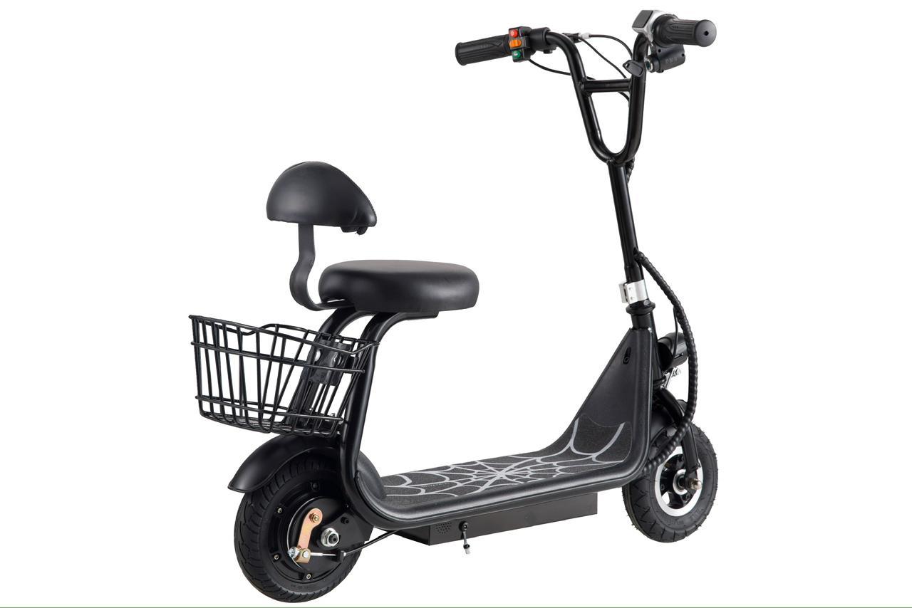 ProRide Mini Electric Scooter with Seat & Carrying Basket