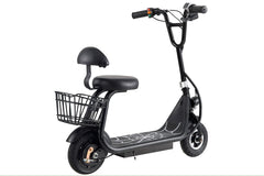 ProRide Mini Electric Scooter with Seat & Carrying Basket