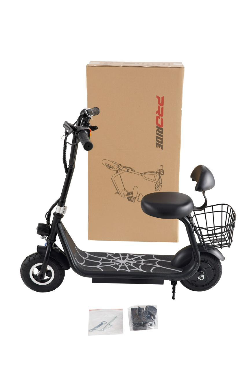 ProRide Mini Electric Scooter with Seat & Carrying Basket
