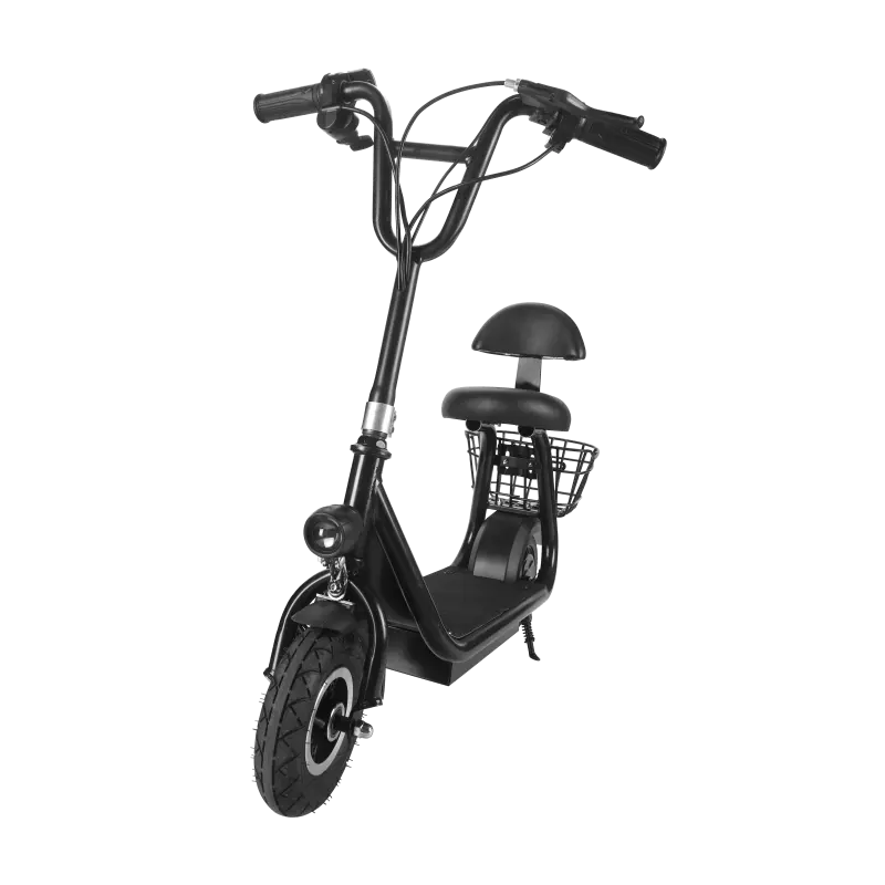 ProRide Mini Electric Scooter with Seat & Carrying Basket