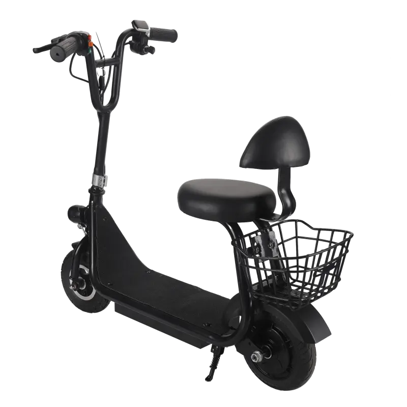 ProRide Mini Electric Scooter with Seat & Carrying Basket