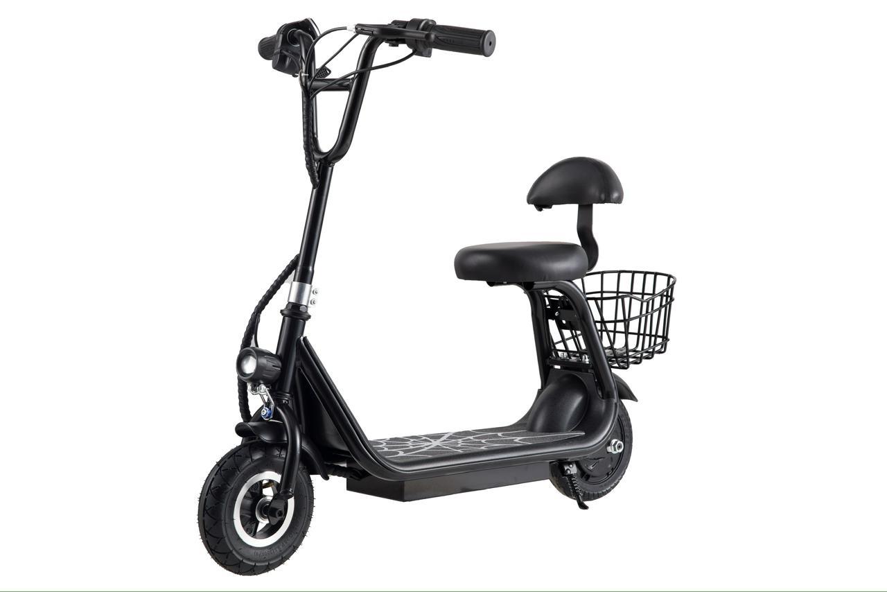 ProRide Mini Electric Scooter with Seat & Carrying Basket