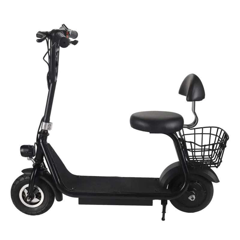 ProRide Mini Electric Scooter with Seat & Carrying Basket