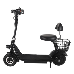 ProRide Mini Electric Scooter with Seat & Carrying Basket